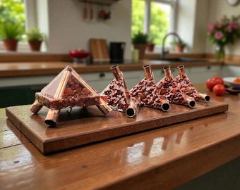 14mm Copper Orgonite Giza Pyramid Connector Kit – Cosmic Series – Without Pipe – Healing Crystal Resin Energy Pyramid