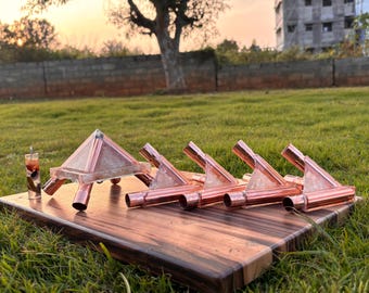 12mm Copper Orgonite Giza Pyramid Connector Kit – Cosmic Series – Without Pipe – Healing Crystal Resin Energy Pyramid