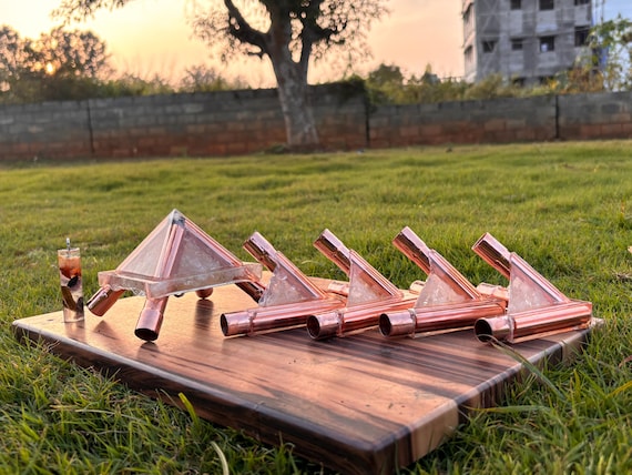 12mm Copper Orgonite Giza Pyramid Connector Kit – Cosmic Series – Without Pipe – Healing Crystal Resin Energy Pyramid