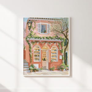 Poster per negozio di tazze, terracotta, stile mediterraneo, stampa artistica per vetrina, decorazione murale su tela
