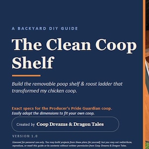 Chicken Coop Poop Shelf Plans | Removable Roost Ladder DIY Build Guide PDF