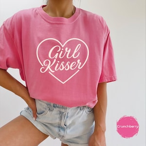 Girl Kisser Pride Lesbian Shirt, Funny Girl Kisser Baby Tee, LGBTQ Shirt, Feminist Pride Party, Lesbian Pride Gift for Her, Pride Month