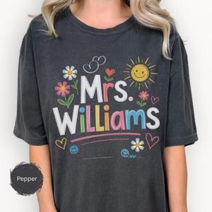 Custom Teacher Name Shirt, Teacher Team Shirts, Personalized Teacher Gift, Back to School T-Shirt, Comfort Colors Teacher TShirt, Trendy Tee