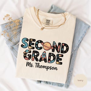 Custom Second Grade Shirt, Space Second Grade Teacher Shirt, 2nd Grade Team Shirts, Back to School Tee, 2nd Grade Teacher Appreciation Gift