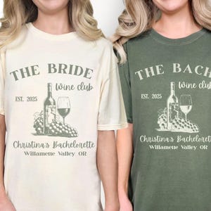 Bachelorette Wine Club Shirts, Winery Party Bachelorette Shirts, Custom Location Bachelorette Comfort Colors Shirts, Vino Before Vows Bach