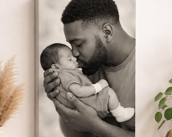 Personligt fotocanvastryck, anpassad familjeporträttväggdekoration