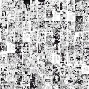 1200+ Anime Manga Panels Wall Collage Kit | Black & White Aesthetic Decor | Manga Room Digital Poster Art I Manga Room Decor Gift