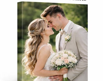 Anpassad fotocanvastryck – Bröllop, familj, parväggkonst