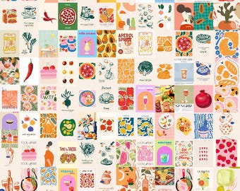 Kitchen Wall Art Prints Bundle: Food, Drink, Cocktail Recipes (Digital Download)