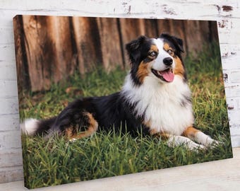 Anpassad fotocanvastryck, husdjurs- och familjeporträtt, väggkonst
