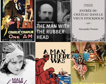 ヴィンテージ無声映画ポスターセット：1910年代の映画アートプリント
