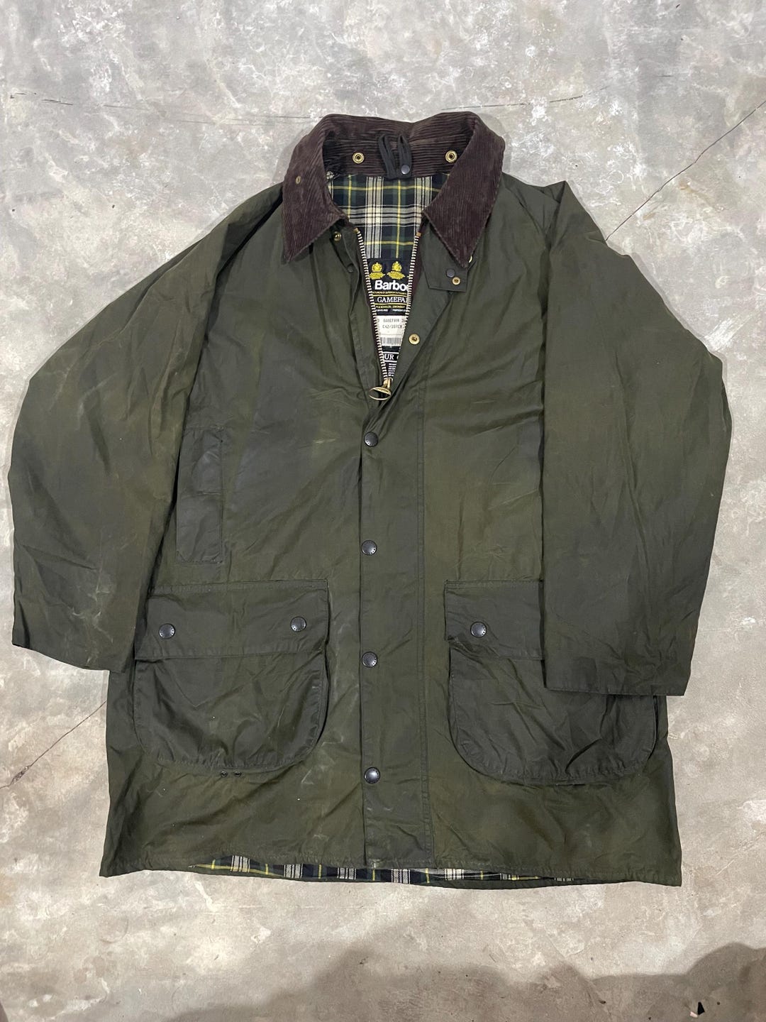 Vintage Barbour Gamefair Waxed Jacket C42 | 1980s Made in