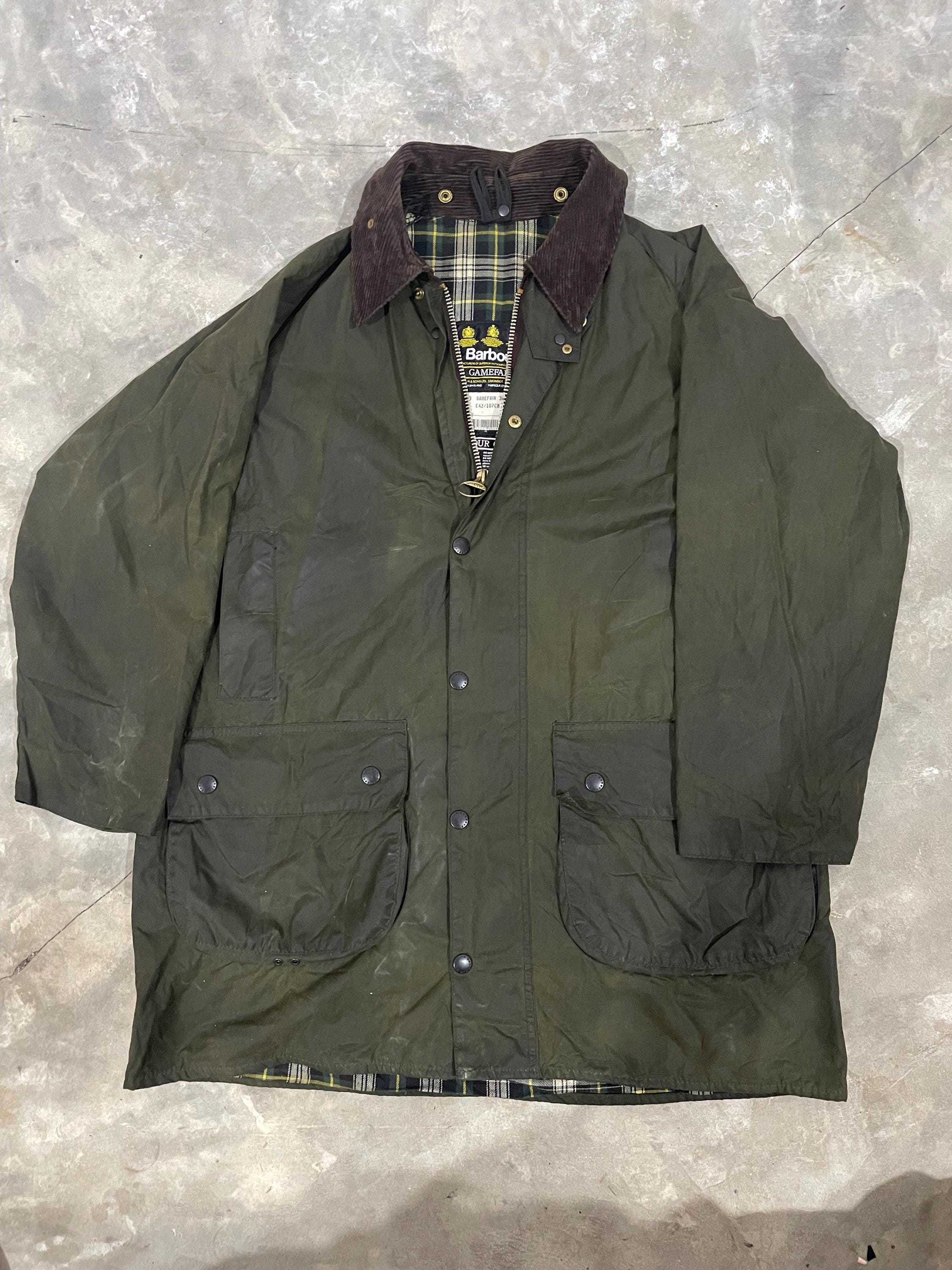 ジャケット・アウター vintage barbour gamefair year 1993 c40 VINTAGE BARBOUR】 90's 