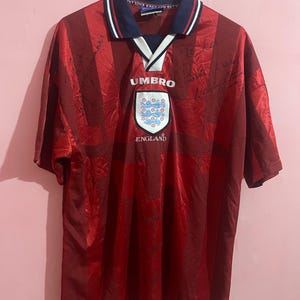 アンブロ イングランド代表ユニフォームシャツ赤 Sサイズ 90年代 UMBRO