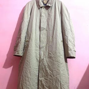 Vintage 90s Burberry London Men&#39;s Trench Coat REG 52 Nova Check Lining&quot;