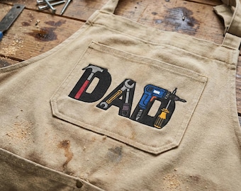 Papa Werkzeuge Stickerei Design Vatertagsgeschenk Handyman Hammer Schraubenschlüssel Bohrmaschine Stickdatei Digitaler Download 9 Größen DIY Papa