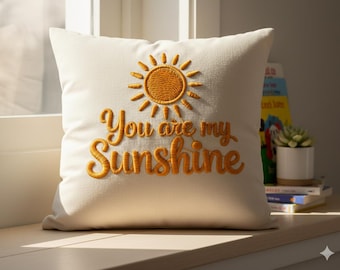 You Are My Sunshine Embroidery Design,Cute Sun Machine Embroidery File, Nursery Decor,Baby Shower Gift,Summer Art, 4x4 Hoop Digital Pattern