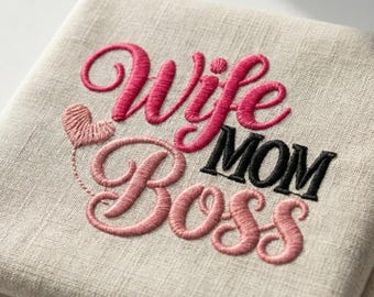 Motif de broderie femme maman patron, fichier de broderie Machine vie de maman, cadeau fête des mères, patron Lady en téléchargement numérique pour cerceau 4 x 4
