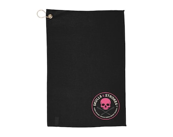 Skulls & Strokes Golf Towel: Unique Golf Accessories, Skull Design