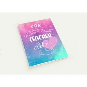 Dreamy Best Teacher-kaarten - wenskaarten, set van 10 - milieuvriendelijk papier
