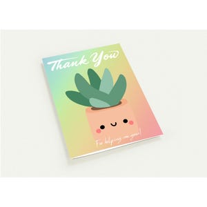 Vielen Dank, dass Sie Lehrer Card Pack - Cute Plant Design - Grußkarten für Erzieher