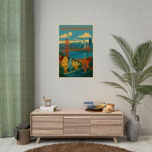 San Francisco Poster, Wall Art, Home Decor, Gift, Travel Decor, Decor, Travel Poster, Colorful Wall Art, San Francisco Art, Wall Decor