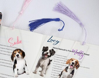Pet Portrait Bookmark, Personalized Pet Photo Acrylic Bookmark, Dog Gift, Fun Bookmarks, Pet Memorial Gift, Book Lover Gift, Pet Loss Gift
