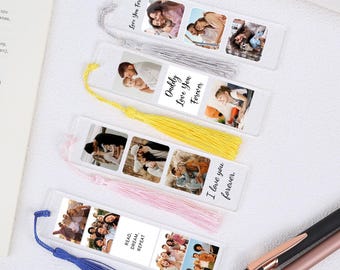 Custom Photo Gift for Friend,Personalized Photo Acrylic Bookmark,  Bookmark For Women, Reader Gift, Gift for Mom, Book Lover Gift, Gift Idea