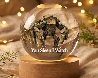 Rocky the Alien Crystal Ball Night Light, Project Hail Mary Crystal Ball Night Light, Book Lover Gifts, Gift For Best Friend, Sci-fi Lovers