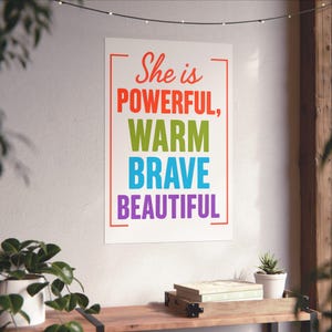 Empowering Matte Vertical Posters, Inspirational Wall Art, Feminist Decor, Motivational Prints, Gift for Her, Home Office Decoration