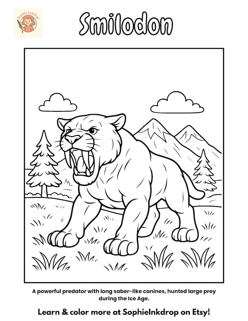 Prehistoric Animals Coloring Pages Bundle – Ice Age, Paleogene, Neogene ...