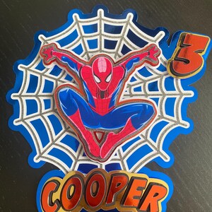 Cake topper | Spiderman | Cupcake topper | Cake decoration | 3D cake topper | Personalized cake topper | Birthday cake topper