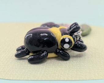 Polymer Clay Beetle Charm
