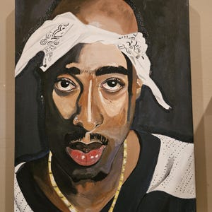 Tupac Shakur Handmaid Acrylic Painting/Portrait