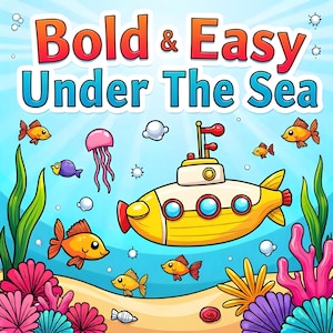 Under the Sea Coloring Pages, Ocean Theme Printable PDF, Sea Life Digital Coloring Book for Kids & Toddlers