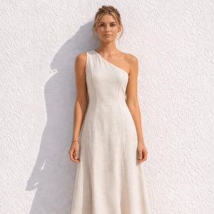 Ivory Linen Dress - Etsy