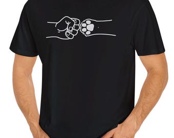 Dog Paw Fist Bump T-Shirt: Unisex Pet Lover Tee