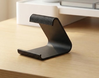 3D Printed Phone Stand – Desk Holder for Mobile Devices, Compact Workspace Accessory