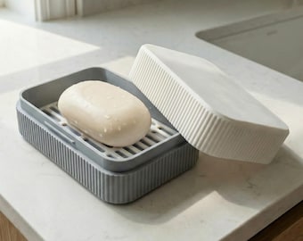 Large Travel Soap Case with Drain Tray – Portable Soap Box for Bathroom, Gym & Holidays