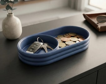 Minimalist Key Tray Organizer for Entryway or Desk – Modern Coin & Catchall Dish