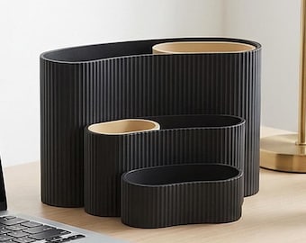 Customizable 3-Tier Desk Organizer: Modern Pen & Pencil Holder