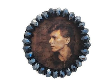Heroes Bowie Brooch - handcrafted one of a kind