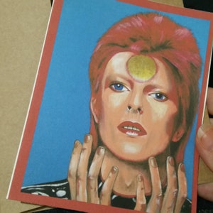 David Bowie Card - en blanco dentro del arte original