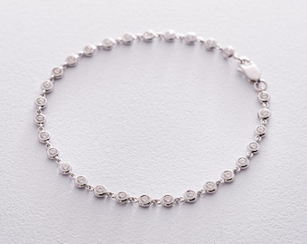 3 MM Moissanite Tennisarmband 925 Sterling Silber Tennisarmband Pässe Diamant Tennisarmband, Geburtstagsgeschenk, zierliches Zirkonarmband