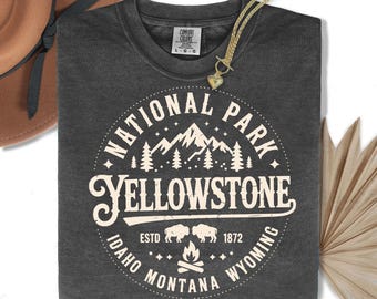 Vintage Yellowstone National Park Shirt - Comfort Colors Graphic Tee