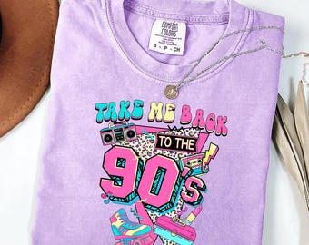 Take Me Back To The 90s Shirt, Retro 90s Graphic Tee, Vintage Roller Skate Shirt, Nostalgia Party Tee Gift