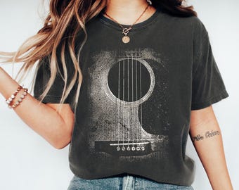 Abstract Guitar Soundhole Shirt - Acoustic Guitar Tee