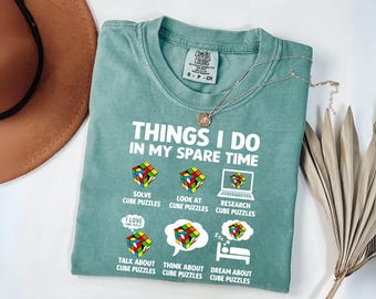 Things I Do In My Spare Time Cube Puzzles Shirt - Rubik's Cube Tee