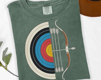 Archery Target Bow Shirt - Bow And Arrow Graphic Tee - Archery Lover Apparel