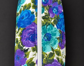 Large Purple Floral Essentials Bag